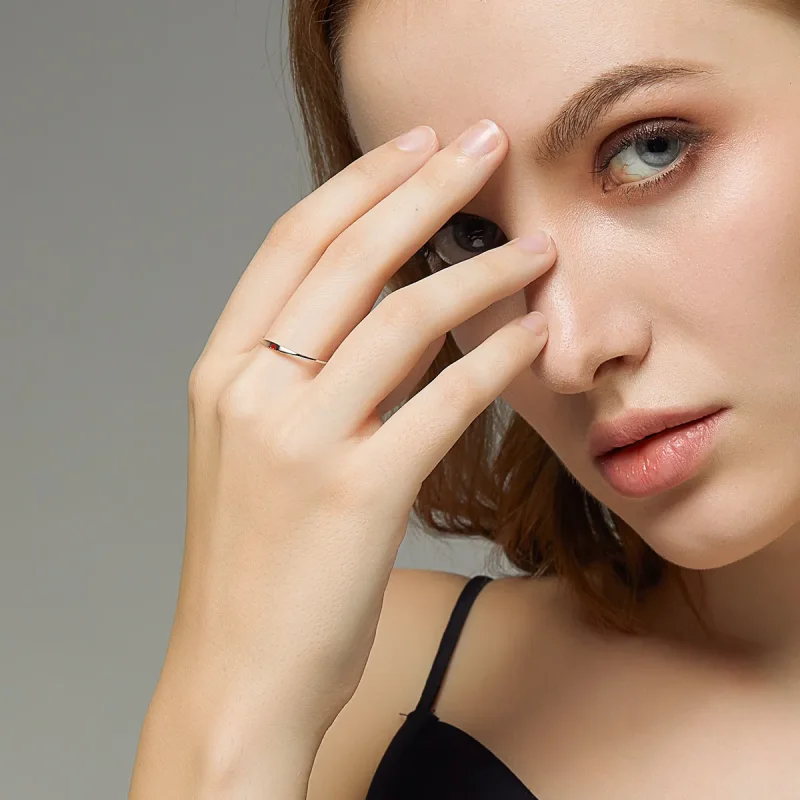 (image for) Pandora Style Silver Ring, Simple Love, Red Enamel - SCR620 - View 5