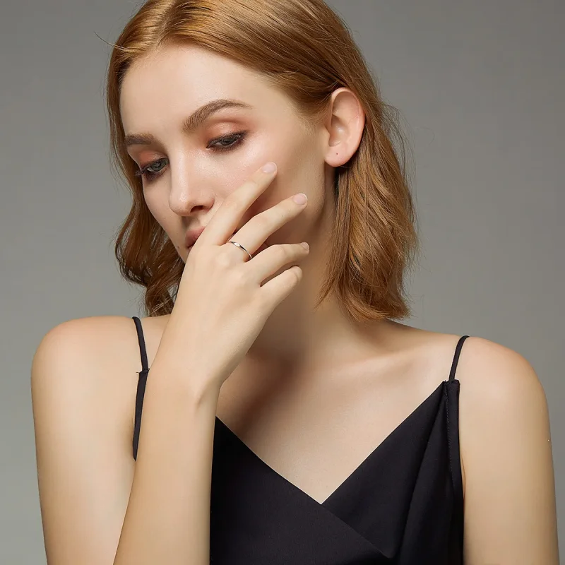 (image for) Pandora Style Silver Ring, Simple Love, Red Enamel - SCR620 - View 6