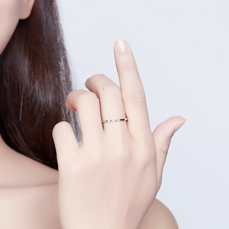 (image for) Pandora Style Silver Ring, Slim - SCR591 - View 5