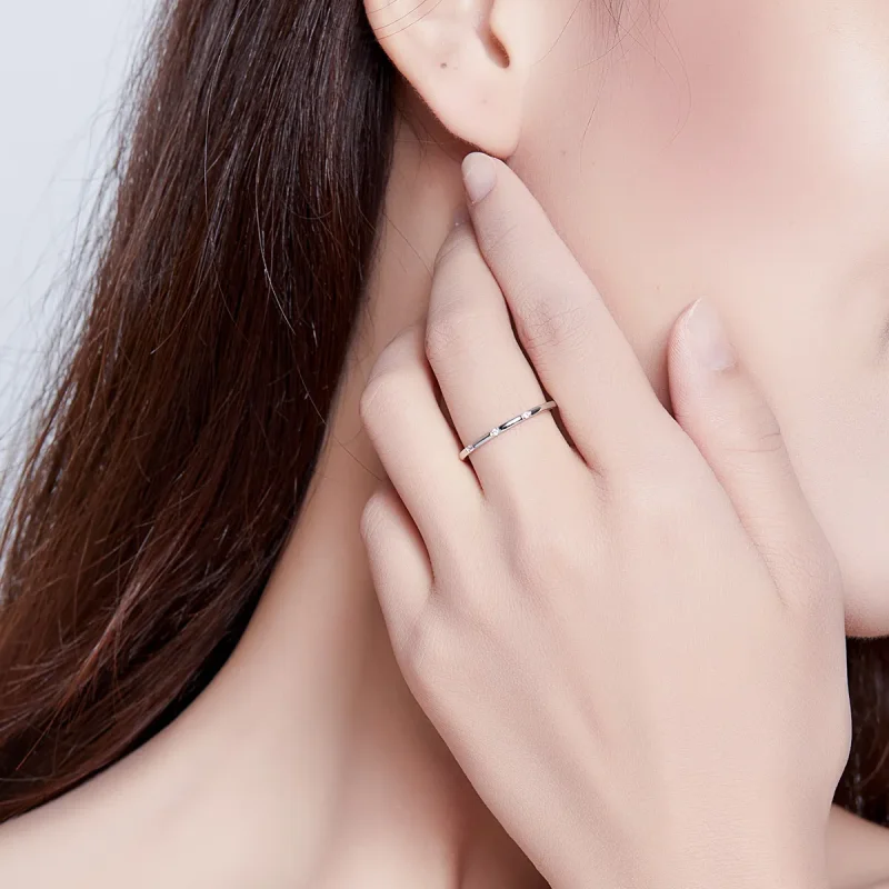 (image for) Pandora Style Silver Ring, Slim - SCR591 - View 6