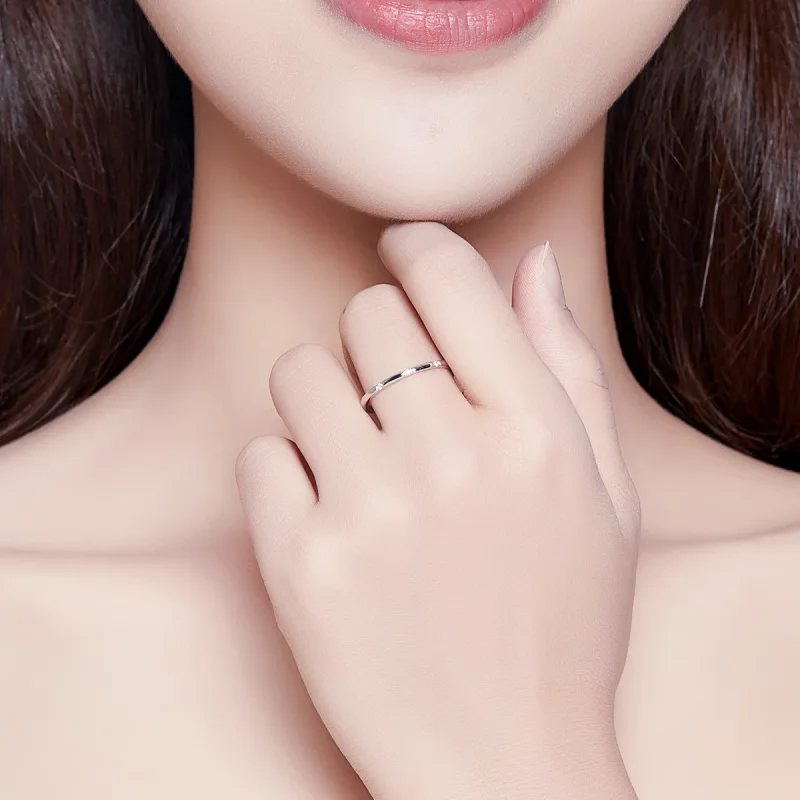 (image for) Pandora Style Silver Ring, Slim - SCR591 - View 7