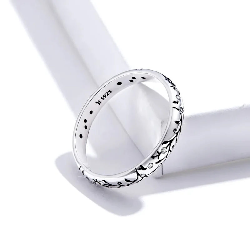 (image for) Pandora Style Silver Ring, Vintage Vine - SCR659 - View 3