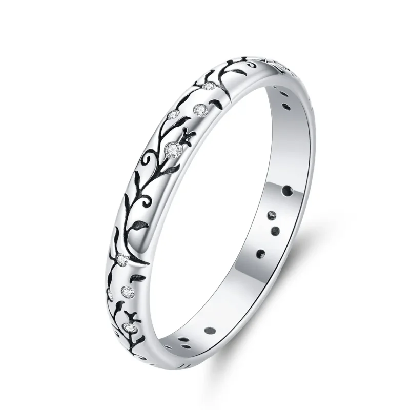 (image for) Pandora Style Silver Ring, Vintage Vine - SCR659 - Product Image