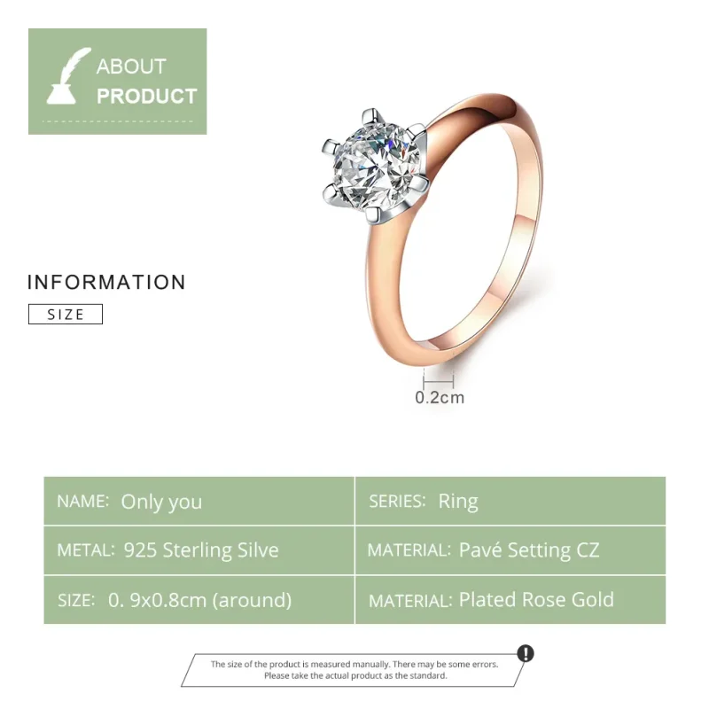 (image for) Rose Gold Only You Ring - PANDORA Style - SCR525 - View 10
