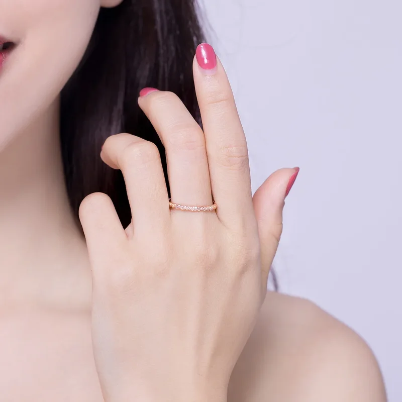 (image for) Rose Gold Retro Patterns Ring - PANDORA Style - SCR514 - View 5