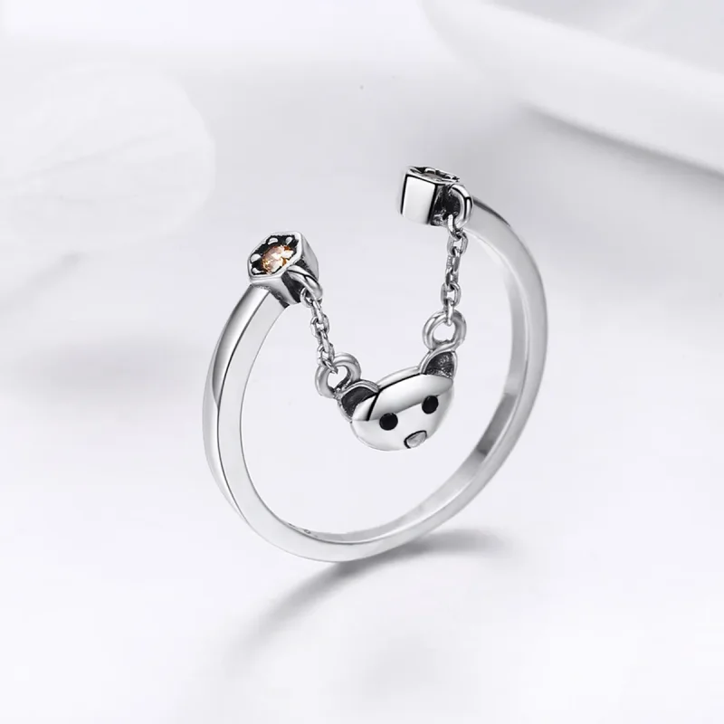 (image for) Silver Bear Story Ring - PANDORA Style - SCR307 - View 4