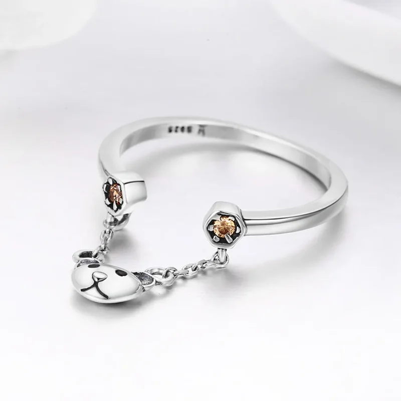 (image for) Silver Bear Story Ring - PANDORA Style - SCR307 - View 5