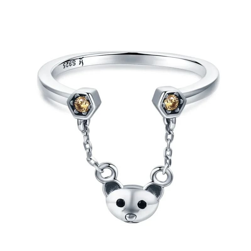 (image for) Silver Bear Story Ring - PANDORA Style - SCR307 - Product Image