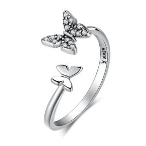 (image for) Silver Butterfly Dance Ring - PANDORA Style - SCR087