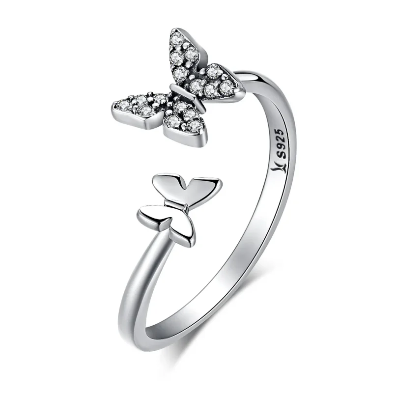 (image for) Silver Butterfly Dance Ring - PANDORA Style - SCR087 - Product Image