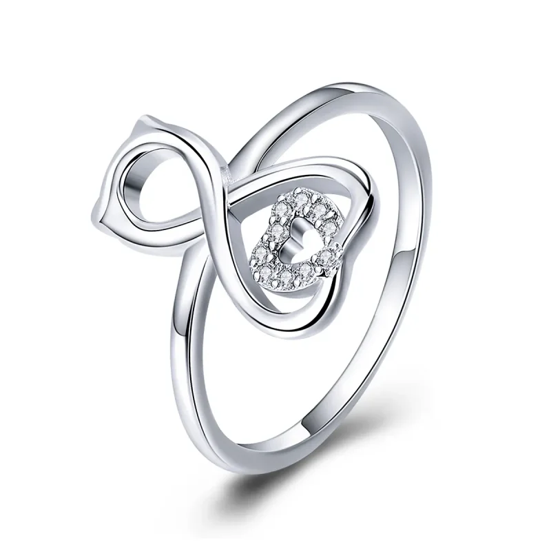 (image for) Silver Cat Love Ring - PANDORA Style - SCR417 - Product Image