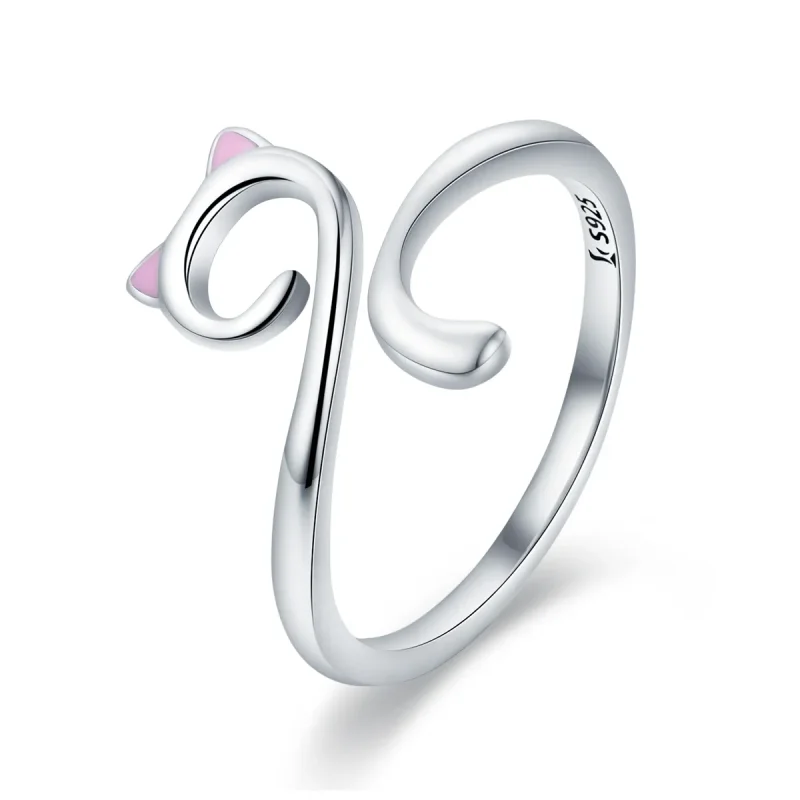 (image for) Silver Cats In Love Ring - PANDORA Style - SCR341 - Product Image