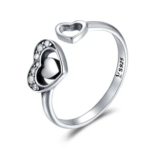 (image for) Silver Concomitant Heart Ring - PANDORA Style - SCR168