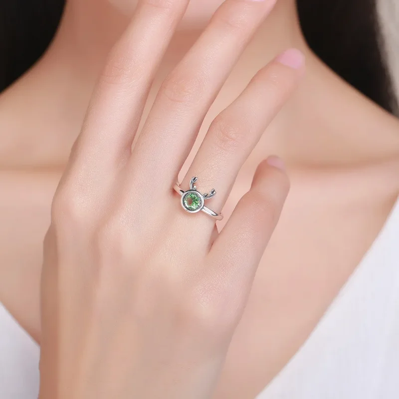 (image for) Silver Cute Antlers Ring - PANDORA Style - SCR244 - View 6