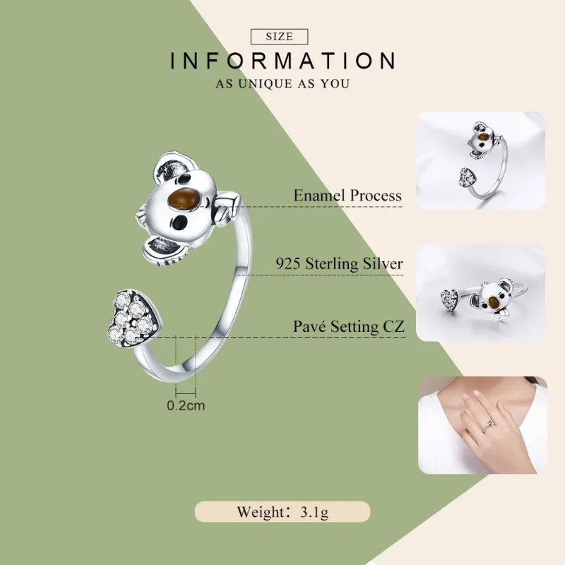 (image for) Silver Cute Fairy Ring - PANDORA Style - SCR355 - View 4