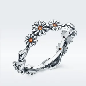 (image for) Silver Daisy Flower Ring - PANDORA Style - SCR298