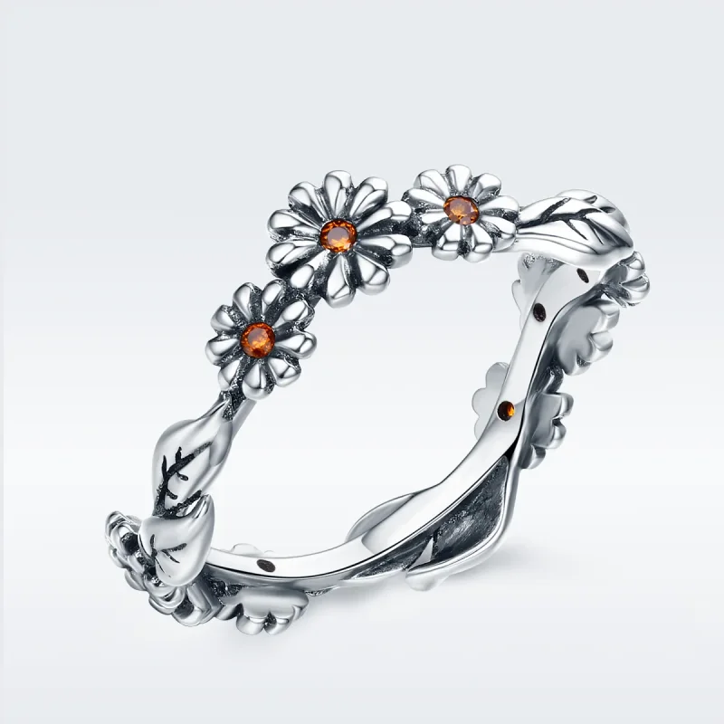 (image for) Silver Daisy Flower Ring - PANDORA Style - SCR298 - Product Image