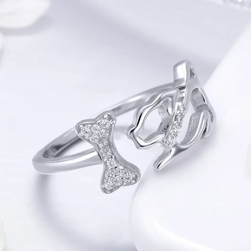 (image for) Silver Dog's Company Ring - PANDORA Style - SCR416 - View 4