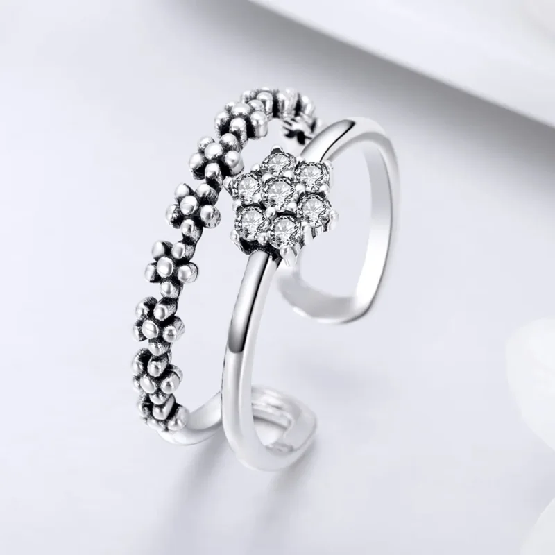 (image for) Silver Elegant Temperament Ring - PANDORA Style - SCR428 - View 3