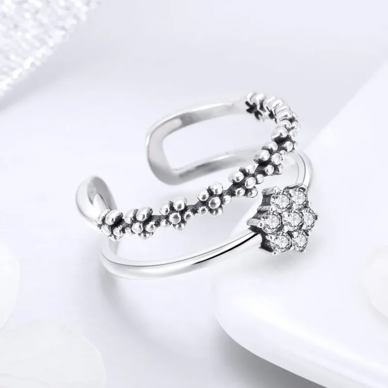(image for) Silver Elegant Temperament Ring - PANDORA Style - SCR428 - View 4