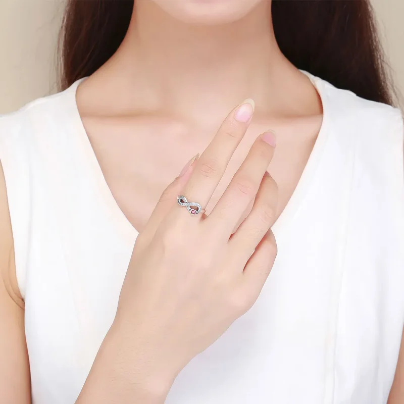 (image for) Silver Enduring Heart Ring - PANDORA Style - SCR415 - View 5