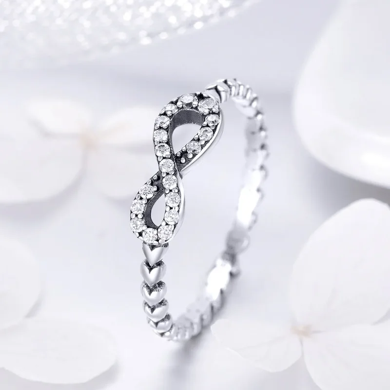 (image for) Silver Eternal Heart Ring - PANDORA Style - SCR414 - View 2