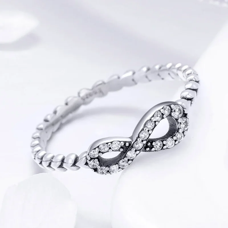 (image for) Silver Eternal Heart Ring - PANDORA Style - SCR414 - View 3