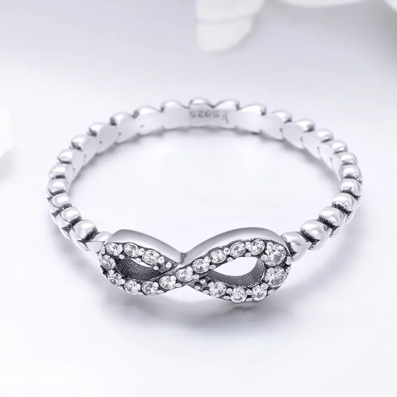 (image for) Silver Eternal Heart Ring - PANDORA Style - SCR414 - View 4