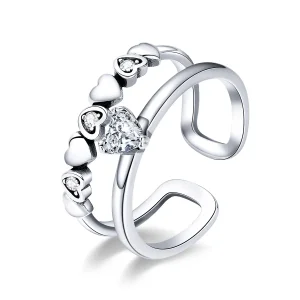 (image for) Silver Exquisite Heart Ring - PANDORA Style - SCR429