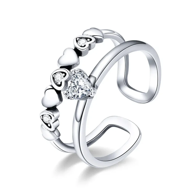 (image for) Silver Exquisite Heart Ring - PANDORA Style - SCR429 - Product Image