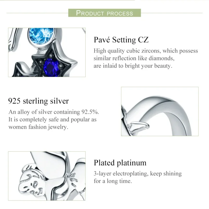 (image for) Silver Fairy of Night Ring - PANDORA Style - SCR349 - View 5