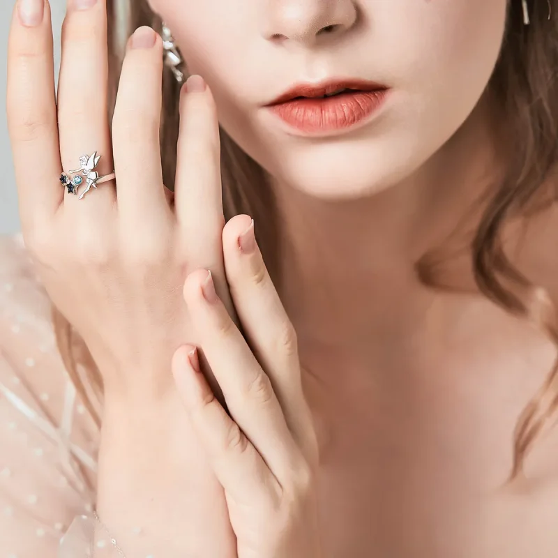 (image for) Silver Fairy of Night Ring - PANDORA Style - SCR349 - View 6