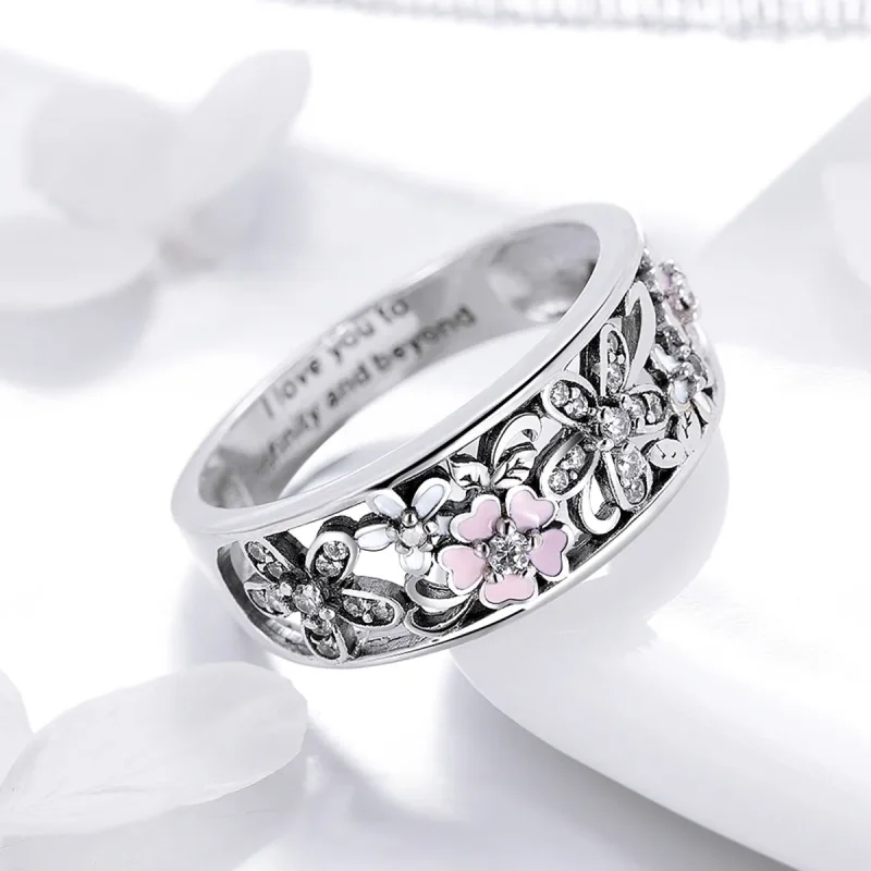 (image for) Silver Flower Dance Ring - PANDORA Style - SCR390 - View 2