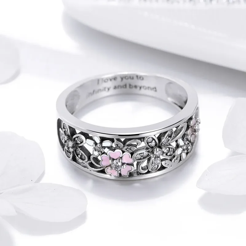 (image for) Silver Flower Dance Ring - PANDORA Style - SCR390 - View 3