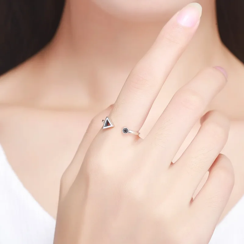 (image for) Silver Geometric Movement Ring - PANDORA Style - SCR144 - View 5