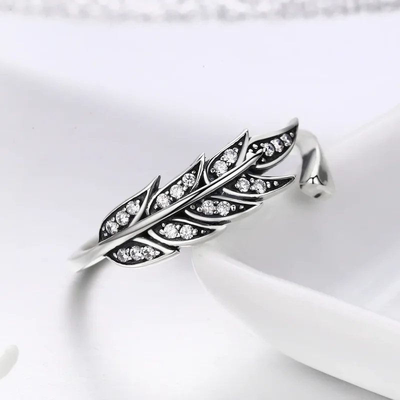 (image for) Silver Gorgeous Leaves Ring - PANDORA Style - SCR313 - View 6