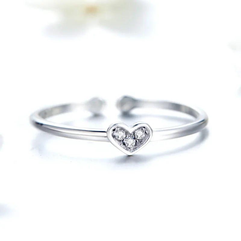 (image for) Silver Heart of Lady Ring - PANDORA Style - SCR491 - View 3