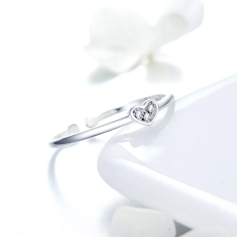 (image for) Silver Heart of Lady Ring - PANDORA Style - SCR491 - View 4