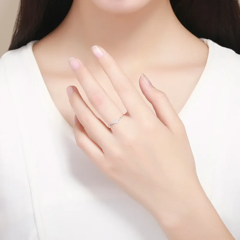 (image for) Silver Heart of Lady Ring - PANDORA Style - SCR491 - View 5