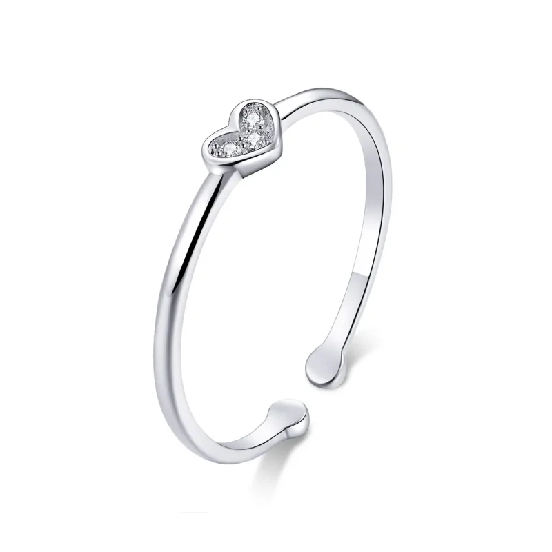 (image for) Silver Heart of Lady Ring - PANDORA Style - SCR491 - Product Image