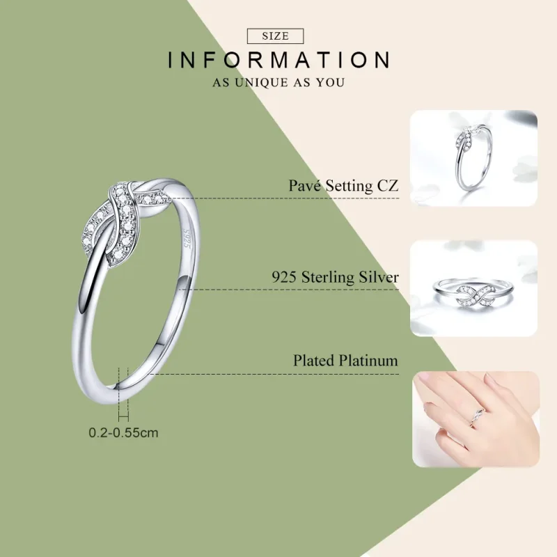 (image for) Silver Infinite Love Ring - PANDORA Style - SCR494 - View 3