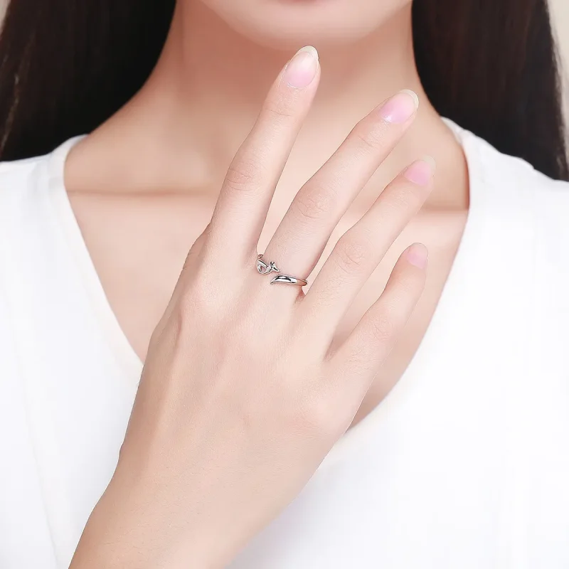 (image for) Silver Little Fox Ring - PANDORA Style - SCR478 - View 5