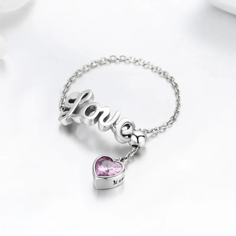 (image for) Silver Love Ring - PANDORA Style - SCR246 - View 3