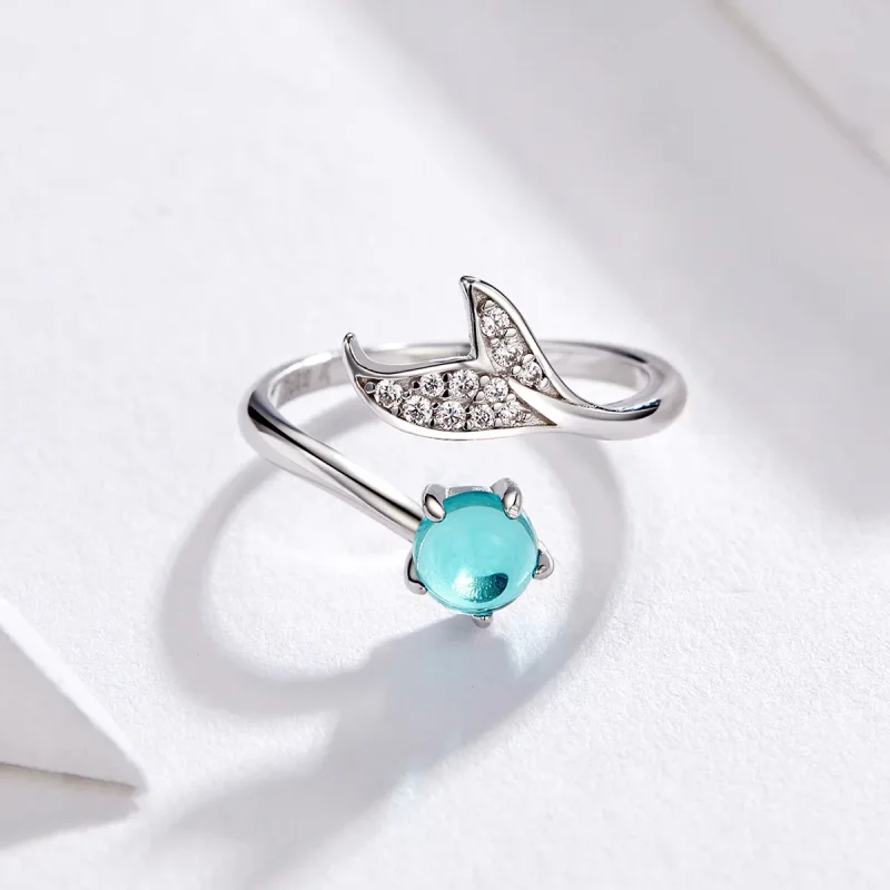 (image for) Silver Mermaid's Tear Ring - PANDORA Style - SCR515 - View 3