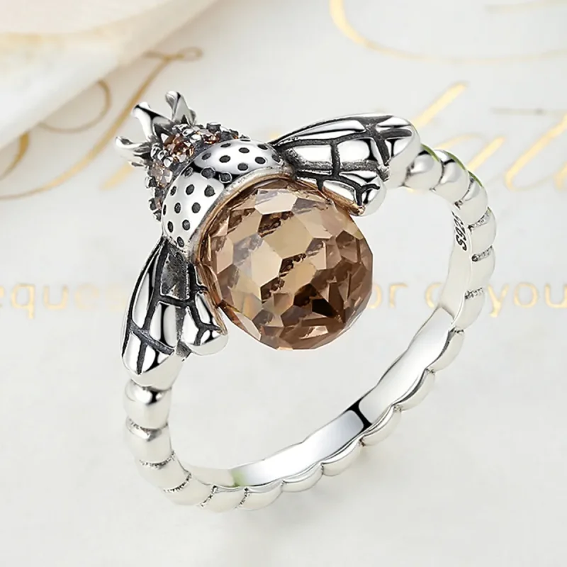 (image for) Silver Queen Bee Ring - PANDORA Style - SCR025 - View 2