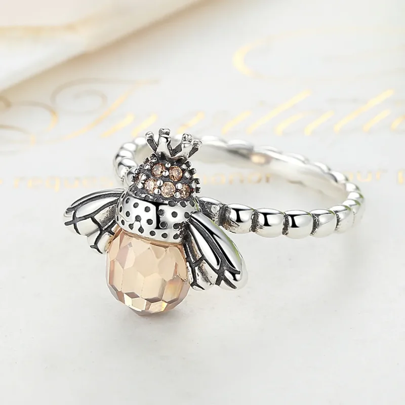(image for) Silver Queen Bee Ring - PANDORA Style - SCR025 - View 3