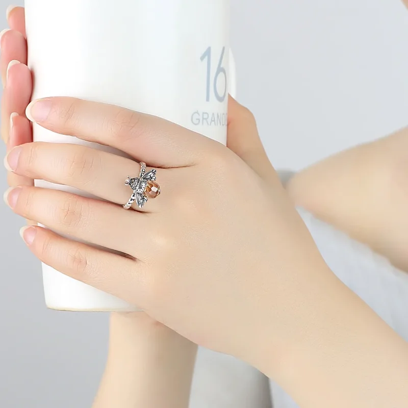 (image for) Silver Queen Bee Ring - PANDORA Style - SCR025 - View 5