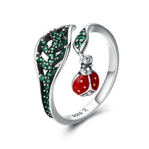 (image for) Silver Resting Ladybug Ring - PANDORA Style - SCR310