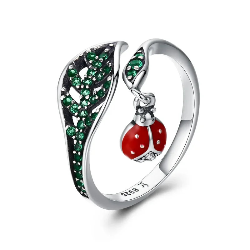 (image for) Silver Resting Ladybug Ring - PANDORA Style - SCR310 - Product Image