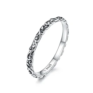 (image for) Silver Retro Patterns Ring - PANDORA Style - SCR513